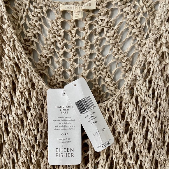 NWT chunky open knit linen tank XS - Picture 2 of 5